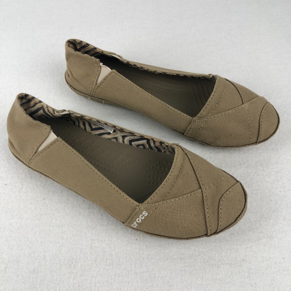 Crocs Angeline Canvas Flat- Size 6 View 2